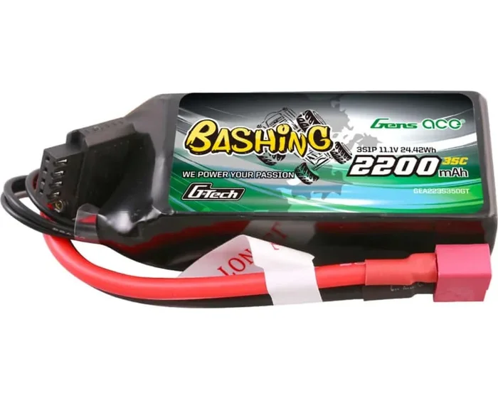 11.1v 2200mah 3s 35c G-Tech Smart LiPo: T-plug style connector