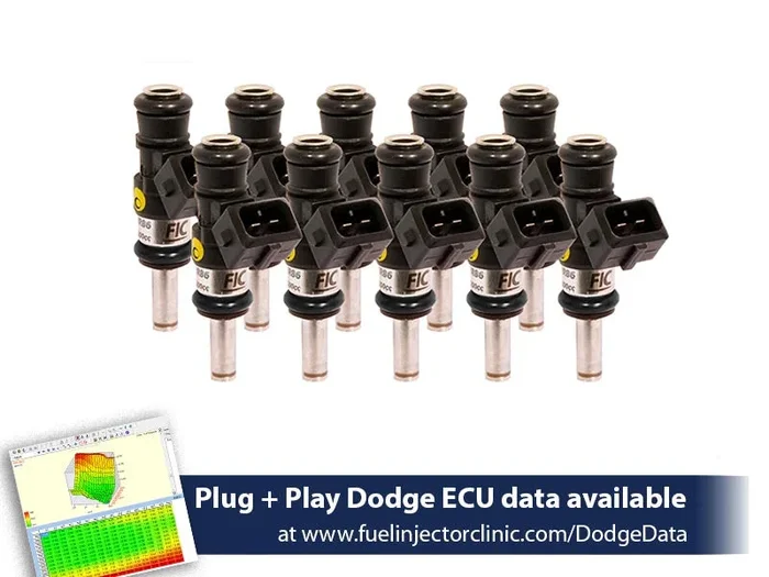 1200cc (Previously 1100cc) FIC Fuel Injector Clinic Injector Set for Dodge Viper ZB1 (’03-’06)