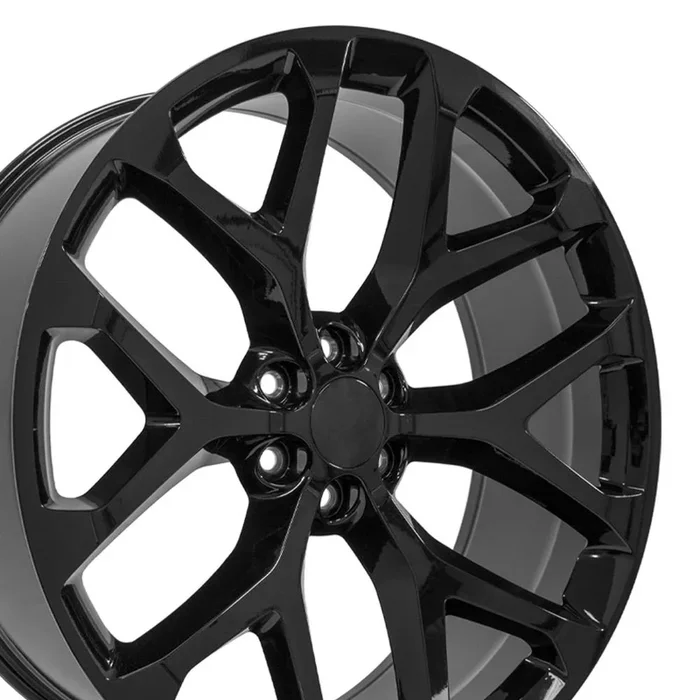 26″ Replica Wheel CV98 Fits Chevy Silverado Rim 26×10 Black Wheel