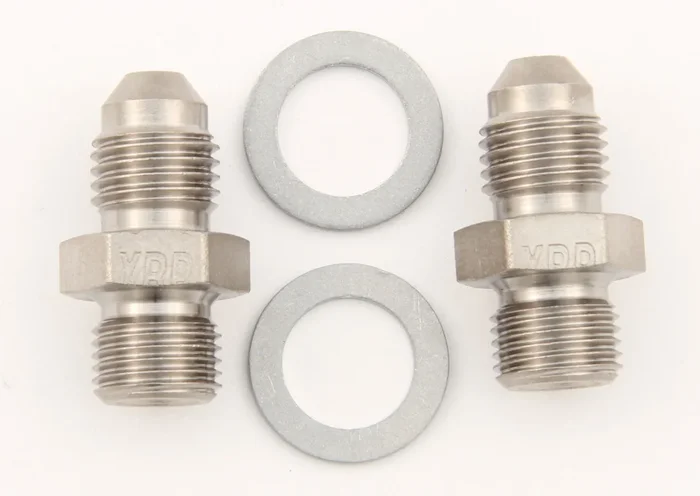 7/16-24 to #4 Stl Crush Washer Seal Adapter (Pr)