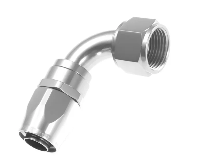 8AN Swivel Hose Ends Clear 90