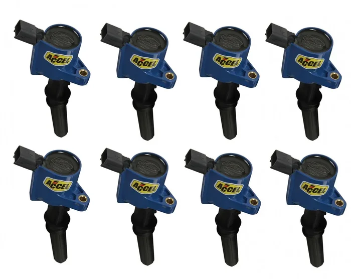 ACCEL Ignition Coil – SuperCoil – 1998-2008 Ford 4.6L/5.4L/6.8L 2-valve modular engines -Blue – 8-Pack