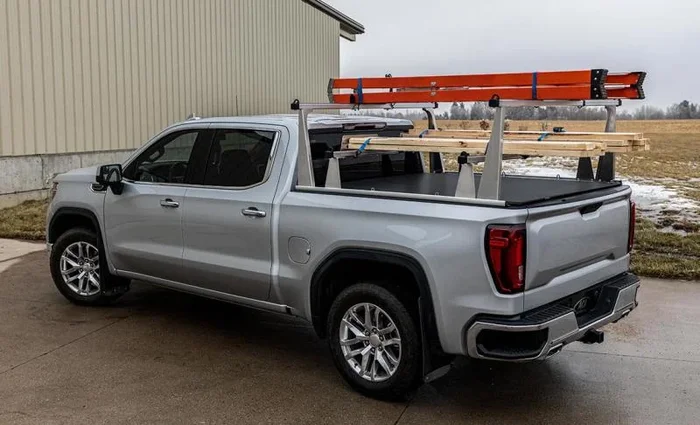 Access ADARAC Al Uprights 26in Vertical Pro Kit (2 Uprights w/1 66in Cross Bar) Silver Truck Rack