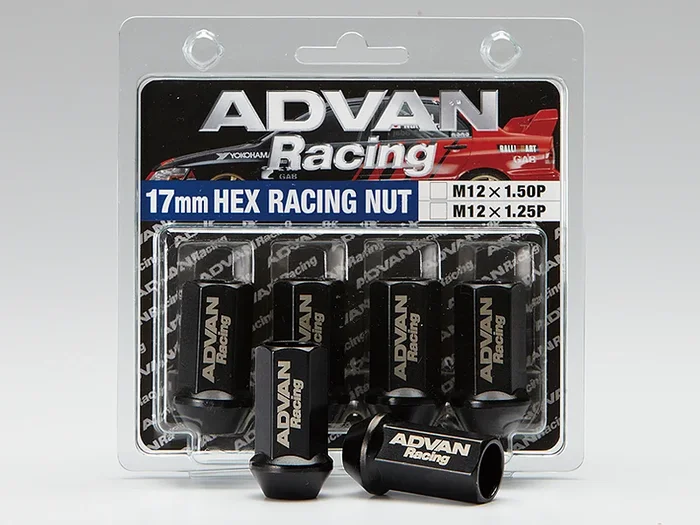 Advan Lug Nut 12X1.5 (Black) – 4 Pack