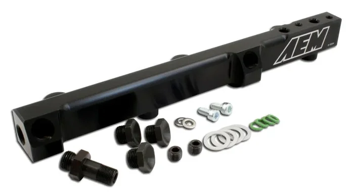 AEM 90-93 Accord DX/LX/SE/EX & 92-01 Prelude S/Si/Si VTEC Black Fuel Rail1.7 lb