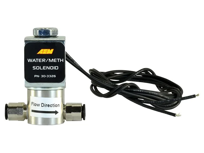 AEM Water/Methanol Injection System – High-Flow Low-Current WMI Solenoid – 200PSI 1/8in-27NPT In/Out
