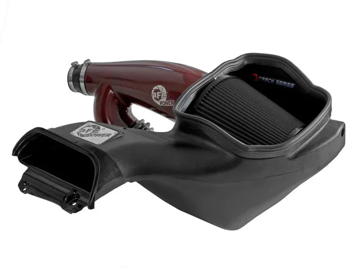 aFe 17-24 Ford F-150 Track Series Red Kevlar Carbon Fiber C/A Intake System w/Black Pro 5R Filter13.3 lb