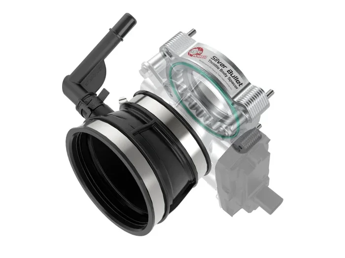 aFe 2020 Vette C8 Silver Bullet Aluminum Throttle Body Spacer Works w/ Factory Intake Only – Silver