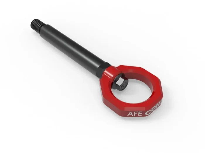 aFe 23-25 BMW M2 (G87) CONTROL Front / Rear Tow Hook – Red3.0 lb
