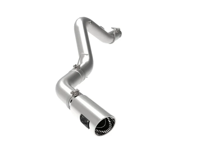 aFe Large Bore-HD 5 IN 409 SS DPF-Back Exhaust System w/Polished Tip 20-23 GM Truck V8-6.6L38.1 lb