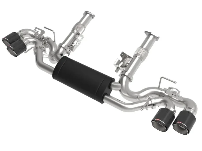 aFe MACH Force-Xp 3in to 2-1/2in 304SS Cat-Back 2020 Chevy Corvette (C8) 6.2L – Carbon Fiber Tip