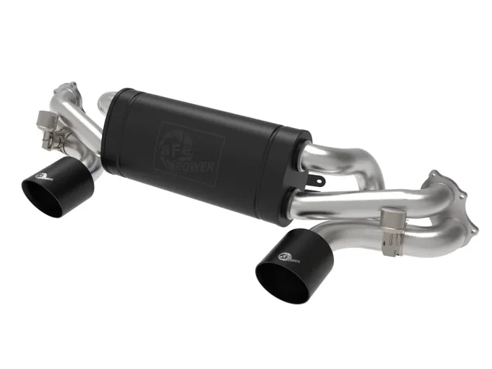 aFe MACHForce XP 2.25in-2.5in 304SS Exhaust Cat-Back Porsche 20-22 Cayman GT4(718) 4.0L – Black Tips