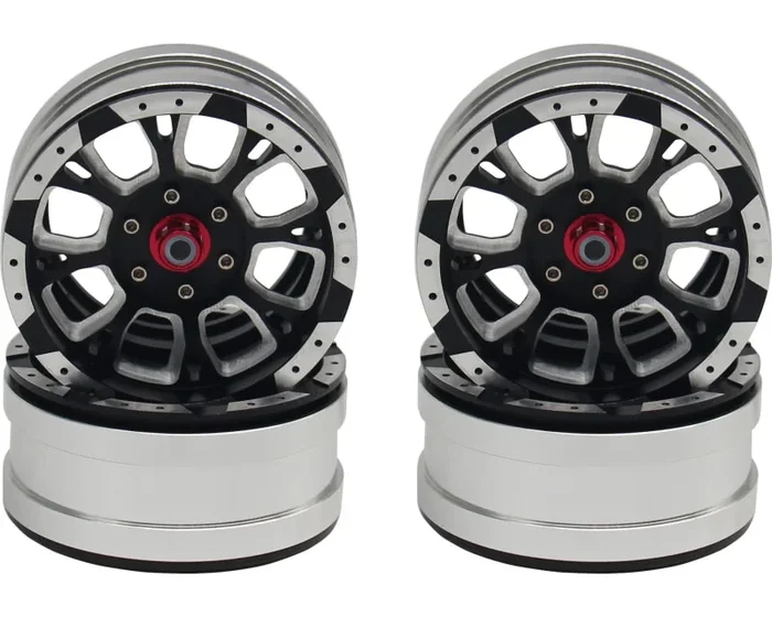 Aluminum Billet 1.9 Beadlock Wheels W/ 12mm Hex (C-Style) (4)