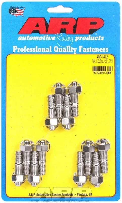 Arp S/S Header Stud Kit – 3/8 x 1.670 OAL (12)