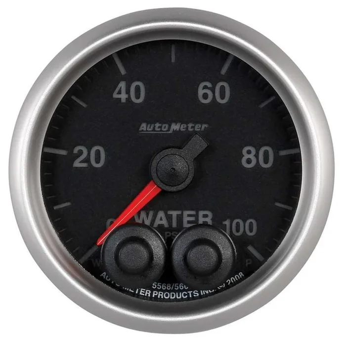 Autometer 2-1/16 E/S Water Press. Gauge – 0-100psi