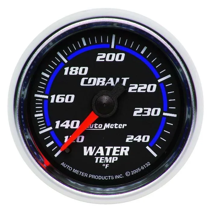 Autometer Auto Meter Cobalt Series 2-1/16″ Full Sweep 120¬∫-240¬∫ Mechanical Water Temperature Gauge