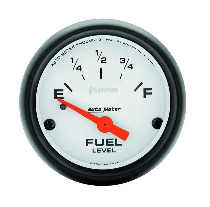 Autometer Auto Meter Phantom Series 2-1/16″ 0-30 OHM Electric Short-Sweep Fuel Level Gauge