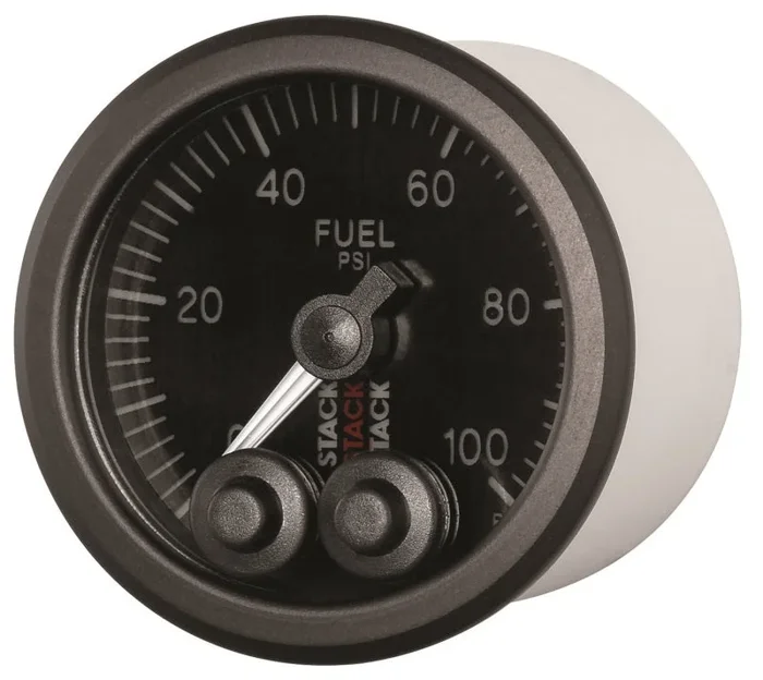 Autometer Stack Instruments Pro Control 52mm 0-100 PSI Fuel Pressure Gauge – Black (1/8in NPTF Male)