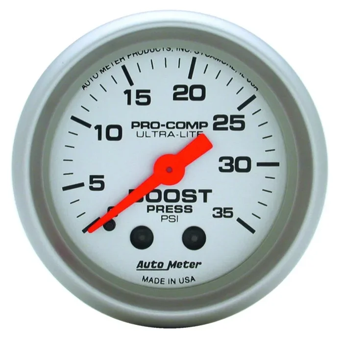 Autometer Ultra-Lite 52mm 35 PSI MechanicalBoost Gauge0.7 lb