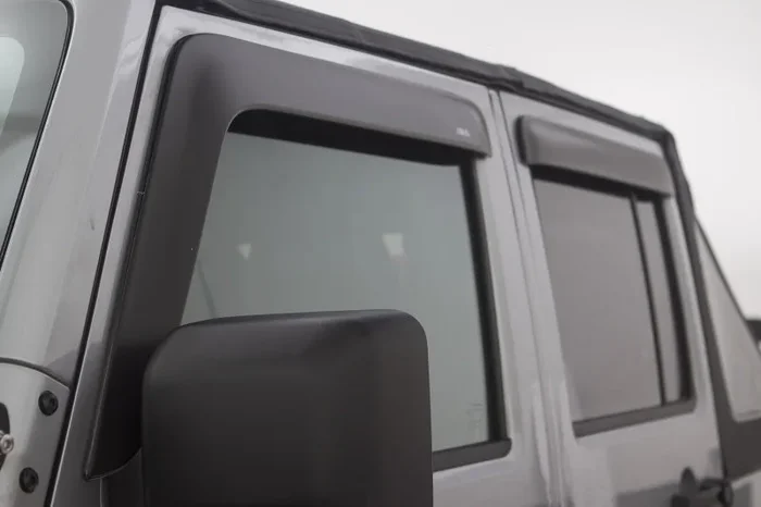 AVS 07-18 Jeep Wrangler Unlimited Ventvisor Low Profile Window Deflectors 4pc – Matte Black