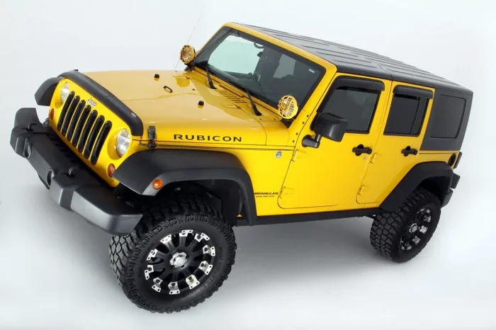 AVS 07-18 Jeep Wrangler Unlimited Ventvisor Outside Mount Window Deflectors 4pc – Smoke
