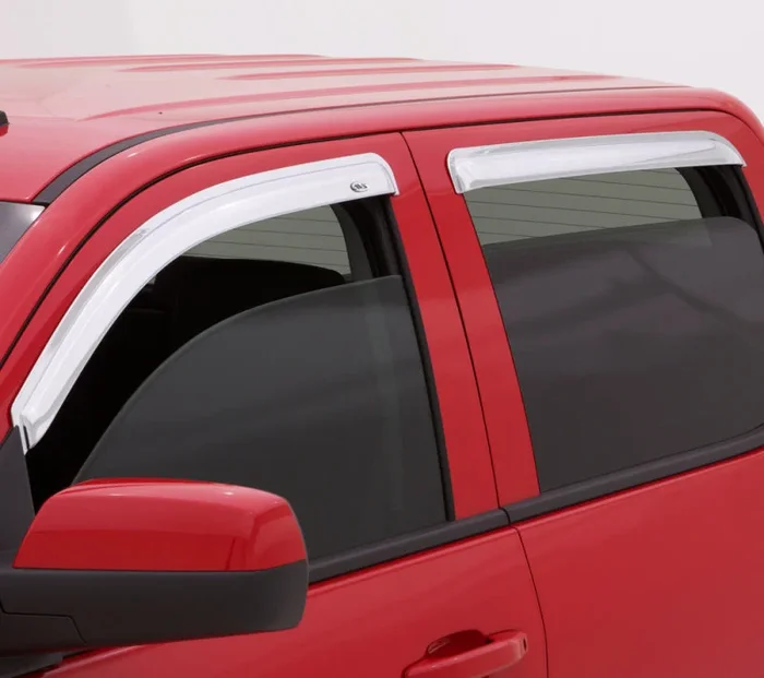 AVS 11-18 Jeep Grand Cherokee Ventvisor Outside Mount Front & Rear Window Deflectors 4pc – Chrome