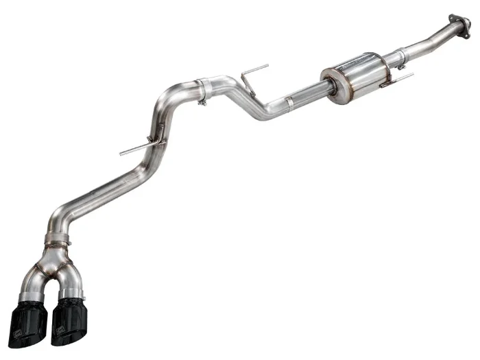 AWE 21-25 Ford F150 (14th Gen Reg Cab) Cat-Back Exhaust – 4.5in Dual Side Exit Diamond Black Tips