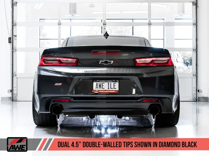 AWE Tuning 16-19 Chevrolet Camaro SS Axle-back Exhaust – Touring Edition (Diamond Black Tips)