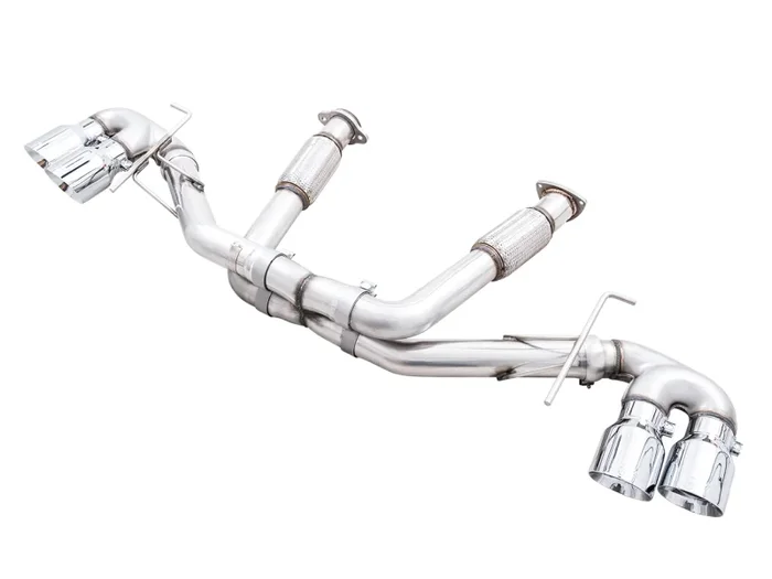 AWE Tuning 2020 Chevrolet Corvette (C8) Track Edition Exhaust – Quad Chrome Silver Tips