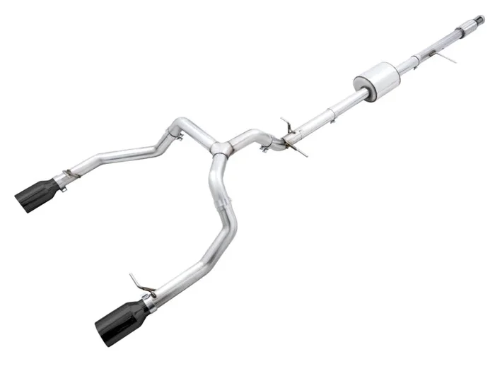 AWE Tuning 4th Gen GM 1500 5.3L 0FG Catback Split Rear Exit (Flat Bumper) – Dual Diamond Tips