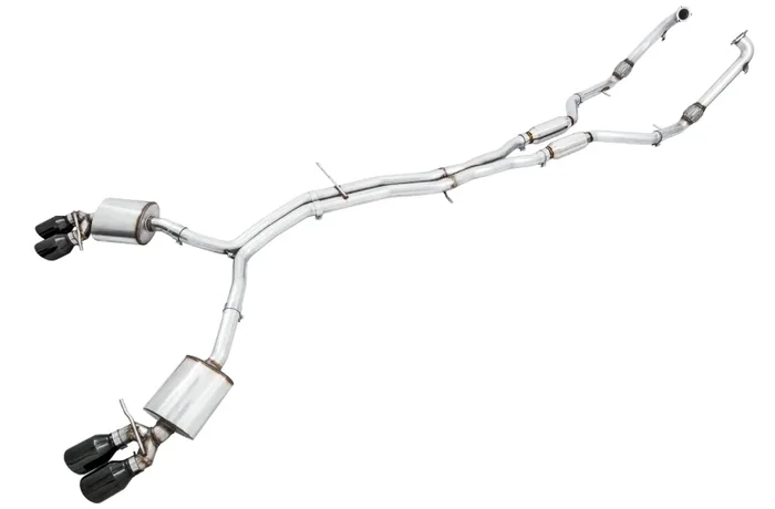 AWE Tuning Audi B9 S4 Touring Edition Exhaust – Non-Resonated (Black 102mm Tips)