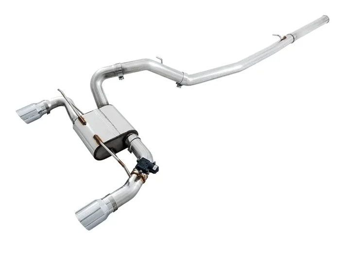 AWE Tuning Ford Focus RS SwitchPath Cat-back Exhaust – Chrome Silver Tips
