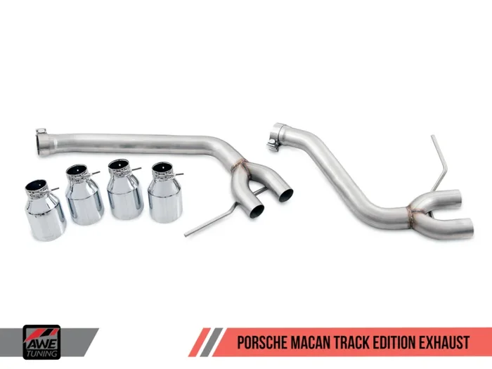 AWE Tuning Porsche Macan Track Edition Exhaust System – Diamond Black 102mm Tips