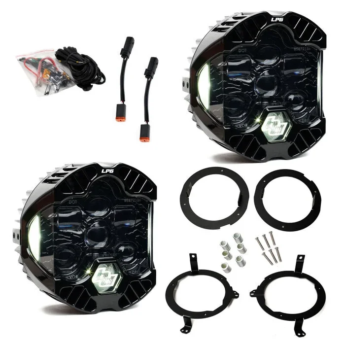 Baja Designs 18-25 Jeep Wrangler JL/20-25 Gladiator JT (w/Halogen) DOT LP6 LED Headlight Kit – Clear