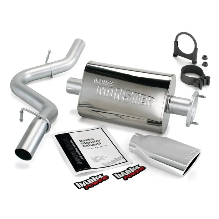 Banks Power 91-95 Jeep 4.0L Wrangler Monster Exhaust System – SS Single Exhaust w/ Chrome Tip