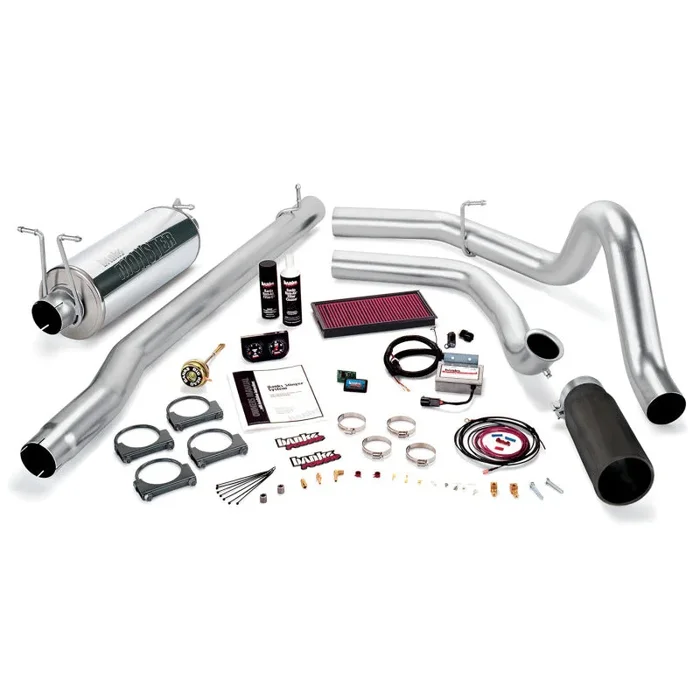 Banks Power 99 Ford 7.3L F250/350 Auto Stinger System – SS Single Exhaust w/ Black Tip