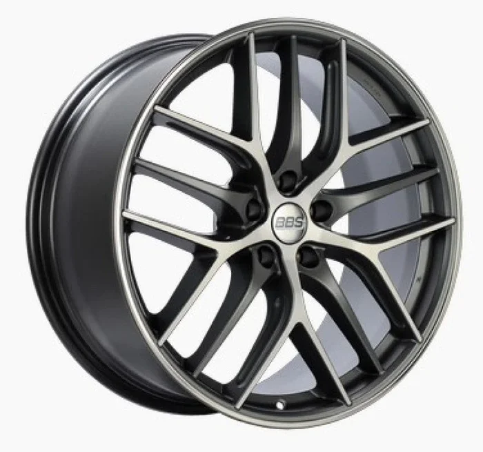 BBS CC-R 20×8 5×112 ET27 Satin Graphite Diamond Cut Polished Rim Protector Wheel -82mm PFS Required