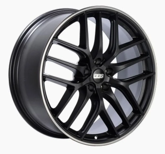 BBS CC-R 20×9.5 5×112 ET48 Satin Black Polished Rim Protector Wheel -82mm PFS/Clip Required