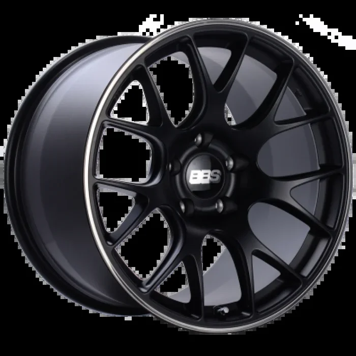 BBS CH-R 19×8 5×114.3 ET38 Satin Black Polished Rim Protector Wheel -82mm PFS/Clip Required