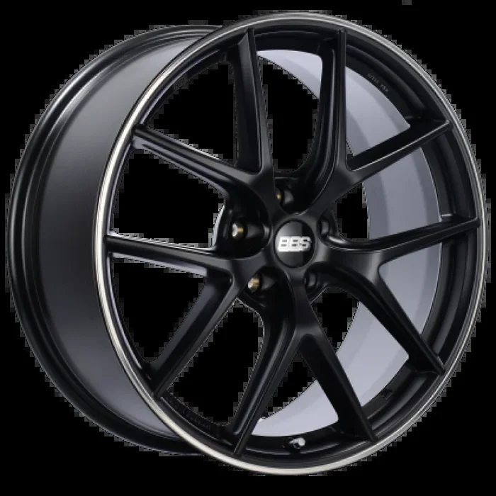 BBS CI-R 20×10.5 5×120 ET35 Satin Black Polished Rim Protector Wheel -82mm PFS/Clip Required