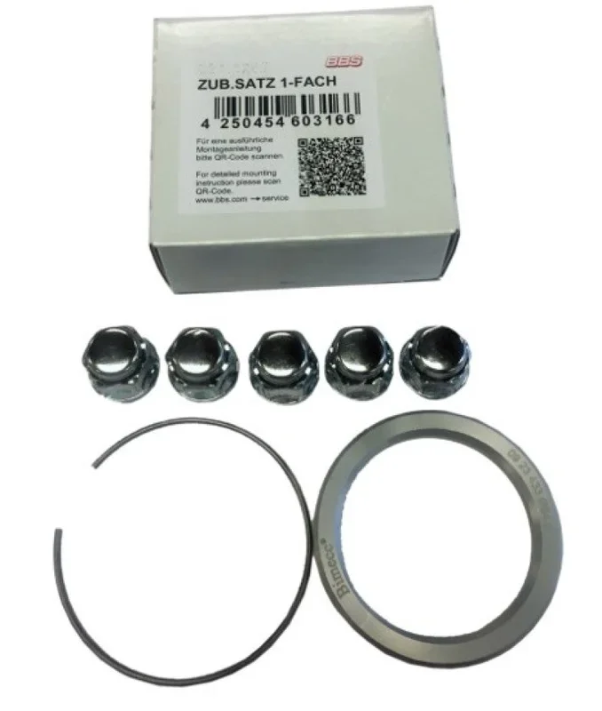 BBS PFS KIT – Toyota – Includes 70mm OD – 54mm ID Ring / 70mm Clip / Lug Nuts