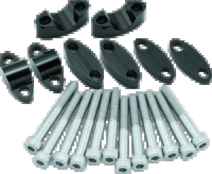 BikeMaster Aluminum Handlebar Risers 7/8in – Black1.1 lb