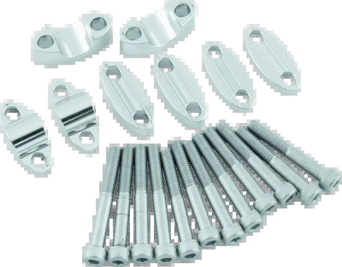 BikeMaster Aluminum Handlebar Risers 7/8in – Silver1.1 lb
