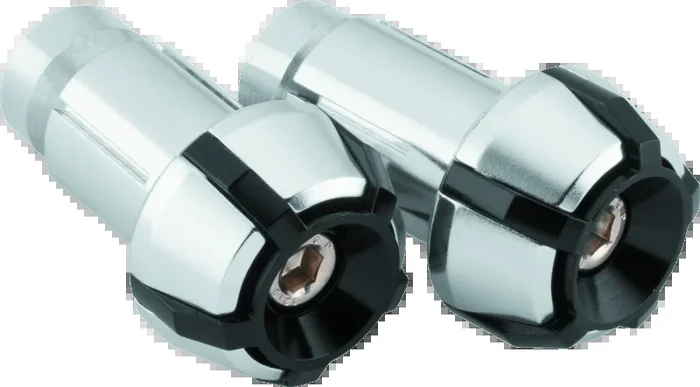 BikeMaster Anti-Vibration Bar Ends – Black/Silver
