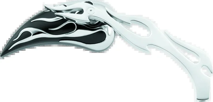 Bikers Choice 65-Up Black Teardrop Mirror With Flame (Pair)2.6 lb