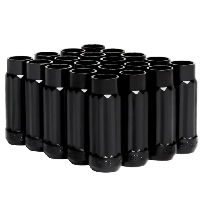 BLOX Racing 12-Sided P17 Tuner Lug Nuts 12×1.5 – Black Steel – Set of 20 (Socket not included)
