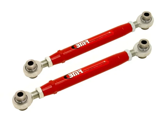 BMR 10-15 5th Gen Camaro Rear Adj. Rod Ends Toe Rods – Red