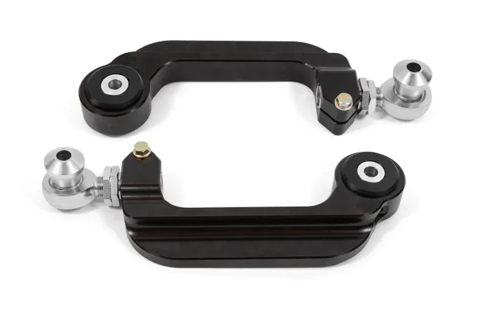 BMR 15-21 S550 Mustang Billet Aluminum Camber Links Adjustable (Delrin/Rod ends) – Black Anodized