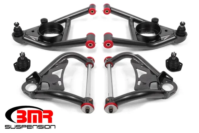 BMR 64-72 A-Body Upper And Lower A-Arm Kit – Black Hammertone