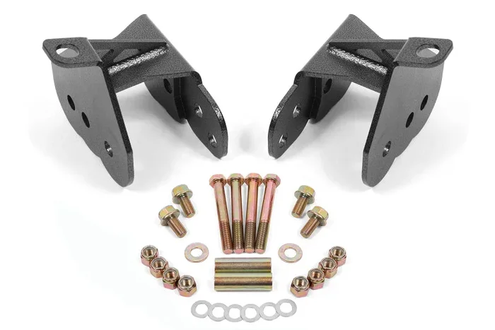 BMR 64-72 Chevy Chevelle Rear Control Arm Relocation Brackets – Black Hammertone